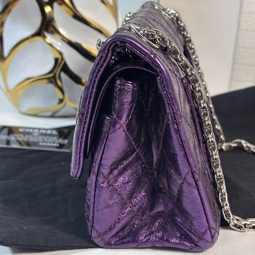 Chanel Metallic Purple Reissue Mini Double Flap - Picture 4 of 16